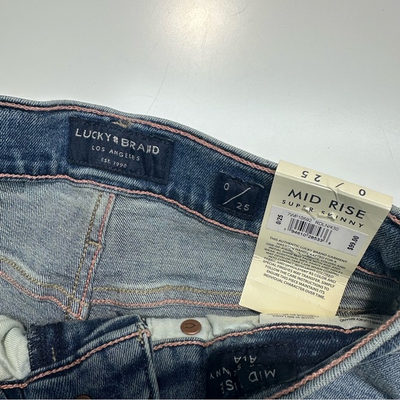 Lucky Brand Ava Mid Rise Super Skinny Jeans 0/25 - Picture 2 of 4